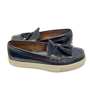 G.H. Bass & Co. Navy Leather Tassel Loafers